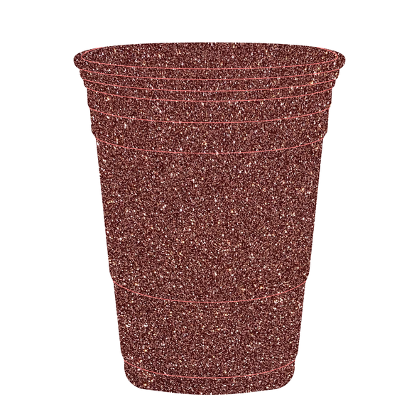 Mardi Gras Solo Cup Acrylic Shape, Glitter Cup Craft Cutout