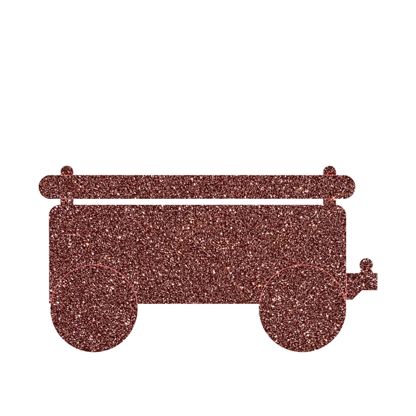 Tractor Trailer Acrylic Shape, Glitter Tractor Craft Cutout