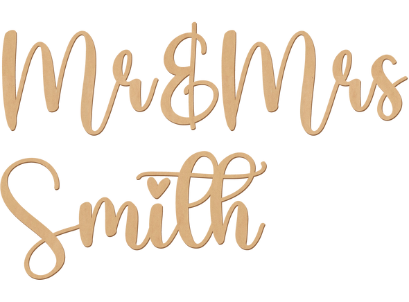 connected letters scroll font Wedding Mr and Mrs