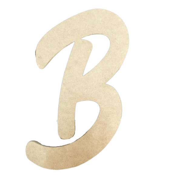 unfinished wood letter initial marvelous font B