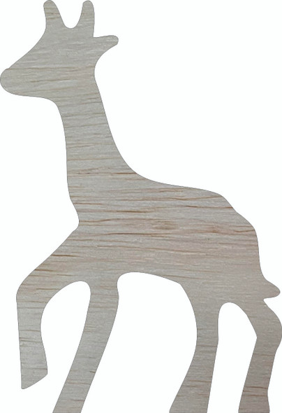 Kids Giraffe Wood Shape, Unfinished Real Wooden Cutout