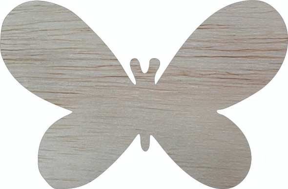 Wide Butterfly Wood Shape, Unfinished Animal Wooden Cutout