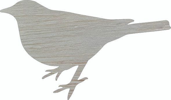 Robin Bird Wood Shape, Unfinished Animal Craft, Wooden Cutout