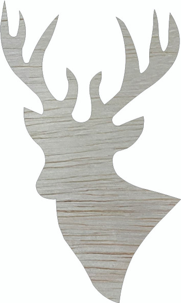 Deer Head Wooden Craft Shape, Unfinished Fall Cutout