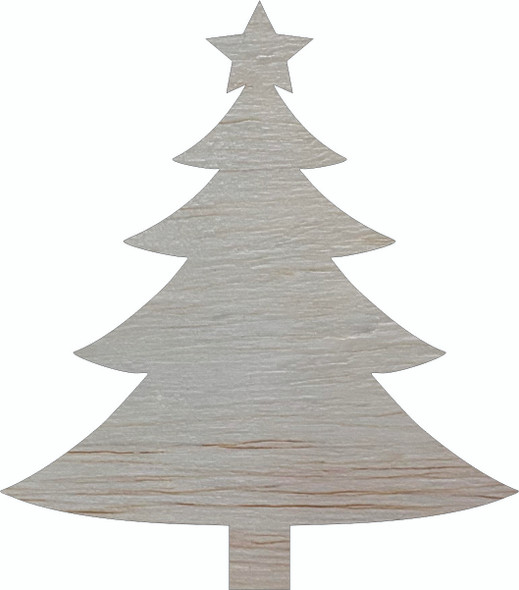 Christmas Tree with Star Wooden Door Hanger, Paintable Craft