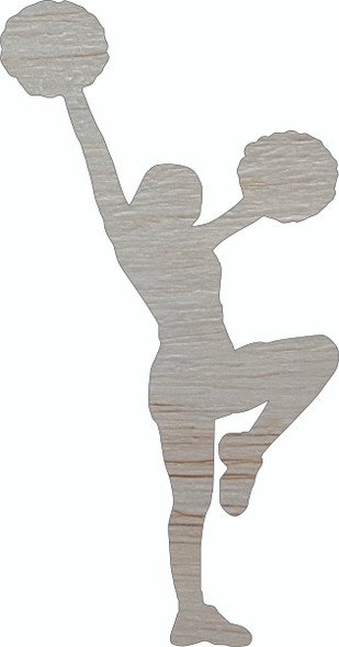 Wooden Cheerleader Cutout, Unfinished Wood Blank