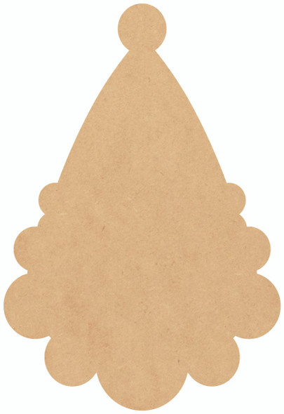 Unpainted Elf Head Christmas Cutout, Wood MDF Shape DIY