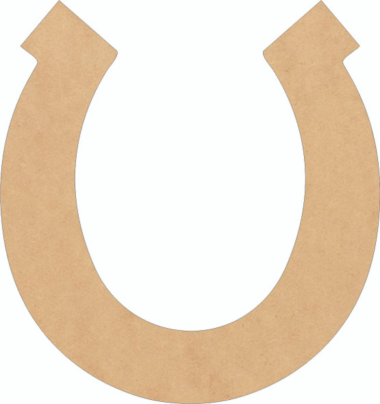 Horseshoe Wooden MDF Cutout, Laser Cut Shape DIY