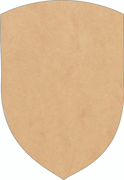 Unfinished Wood Shield Shape, Paintable Wall MDF Craft