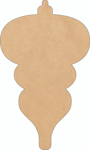 Unfinished Long Ornament MDF Cutout, Blank Christmas Craft