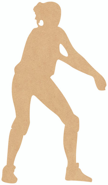Volleyball Player Hitting MDF Craft Cutout, Paintable DIY Shape