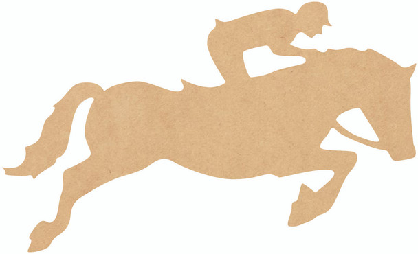 Wooden Racehorse Unfinished Cutout, Wooden MDF Craft DIY