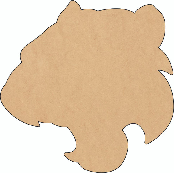 Wooden Cat Head Mascot MDF Shape, Unfinished DIY Cutout