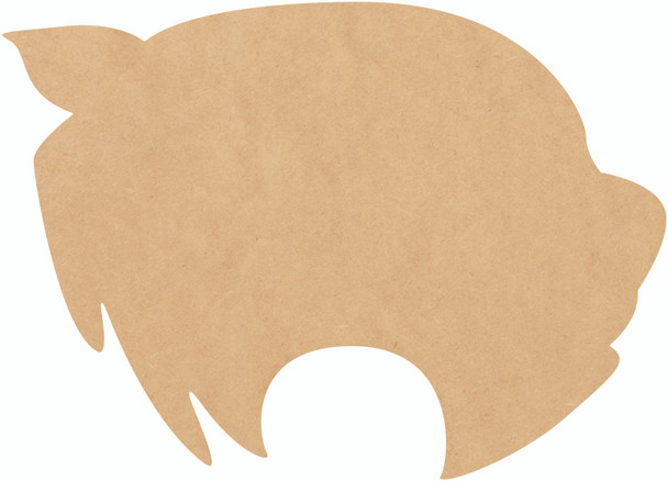 Cat Head Mascot Wood Shape, Unfinished MDF Cutout