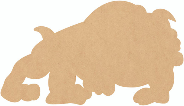 Bulldog Mascot Cutout, Unfinished Wood Bulldog Shape