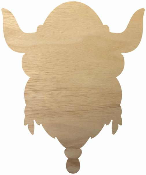 Wooden Viking Cutout, Real Wood Craft Shape, Blonde Wood