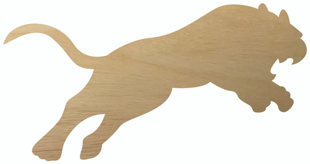 Wood Panther Craft Shape, Mascot Wooden DIY Cutout