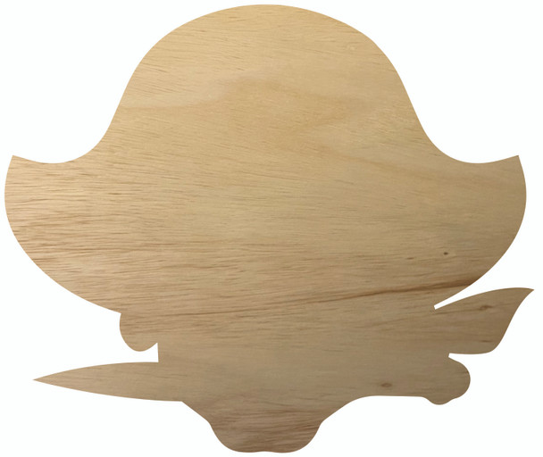 Unfinished Pirate Craft Shape, Paintable Pirate Mascot Blank