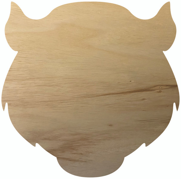 Wooden Cat Head Door Hanger, Unfinished Cat Mascot DIY