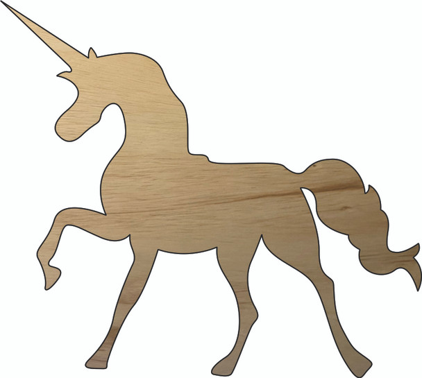 Wood Unicorn Kids Shape, Unfinished Unicorn Kids Craft