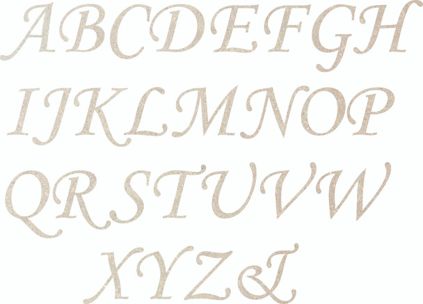 Cursive MDF Wood Letters, Craft Monogram Letter, Monotype