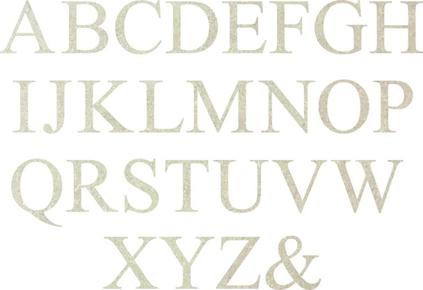 Unfinished wood letter Times New Roman Font all letters