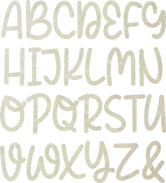 Wooden MDF Cursive Letters, Unfinished Craft Daytime Font