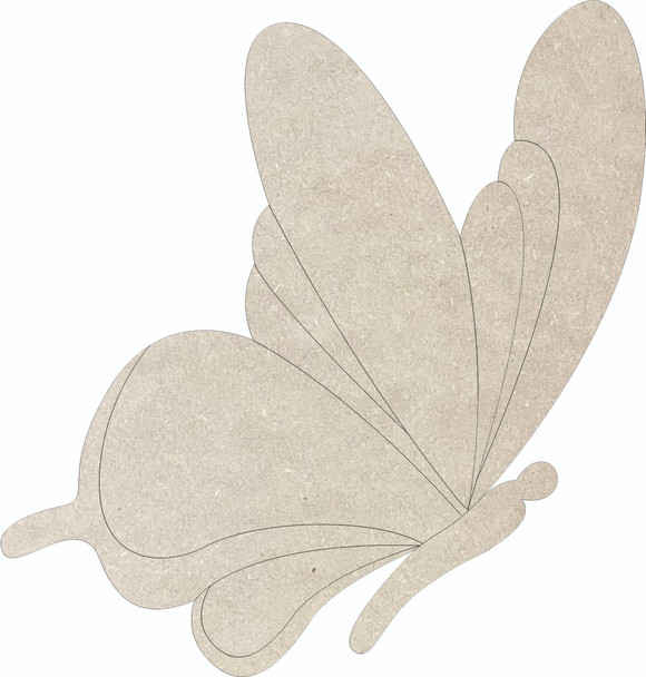 Blank MDF Butterfly Cutout, Paint by Line Craft, DIY Wood Shape