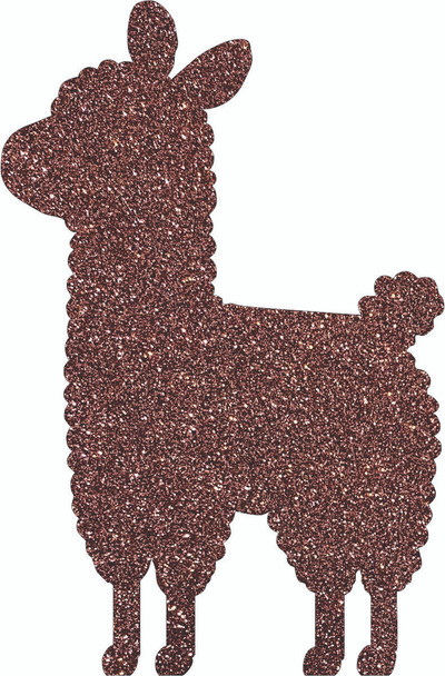 Kids Alpaca Acrylic Cutout, Glitter Acrylic Craft Llama