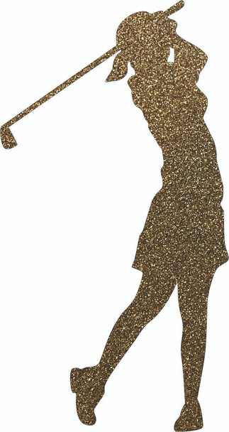 Woman Golfer Acrylic Blank Shape, Glitter or Mirror Acrylic DIY