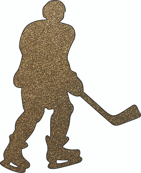 Clear Acrylic Hockey Player Shape, Blank Sports Craft Cutout DIY