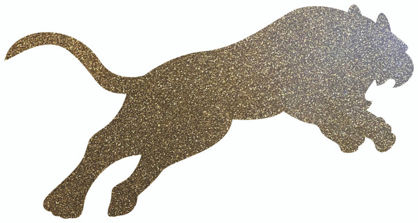 Panther Running Acrylic Shape, Unfinished Glitter Acrylic Craft