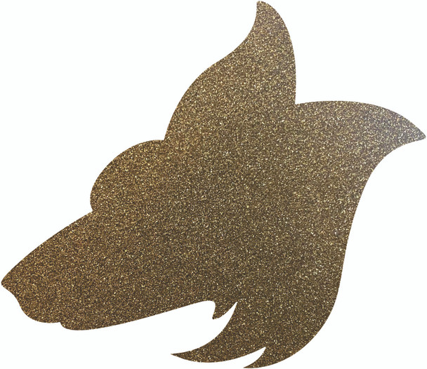 Wolf Mascot Acrylic Craft Cutout, Unfinished Glitter Acrylic Shape