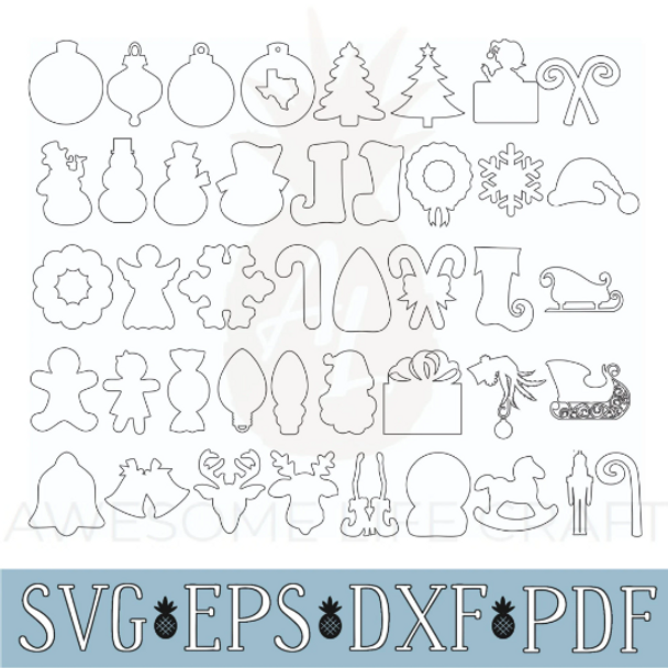 Christmas SVG Huge Shape Bundle, 43 Instant Winter Download