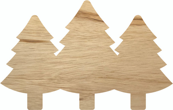 Wooden Pine Trees Christmas Shape, Unfinished Craft Cutout DIY