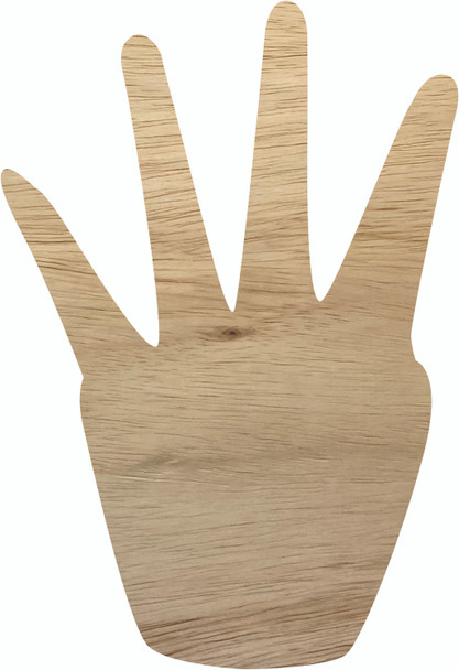 Wooden Hand Craft Cutout, Unfinished Real Wood Hand Shape, DIY