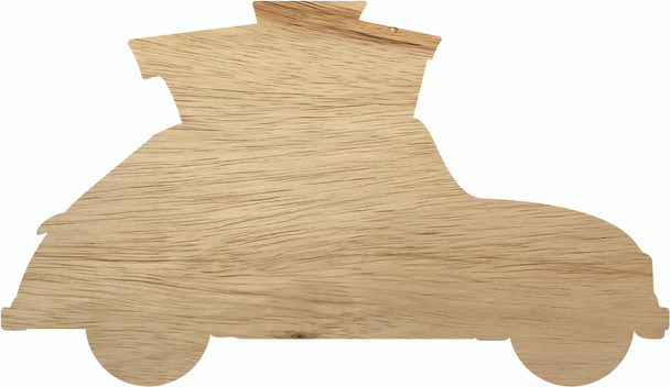 Car with Christmas Gift Wood Cutout, Unfinished Holiday Door Hanger