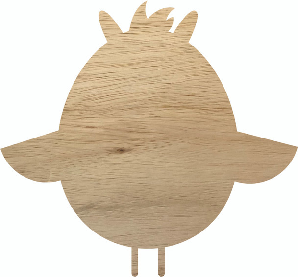 Wooden Christmas Bird Craft Shape, Unfinished Real Wood Door Hanger