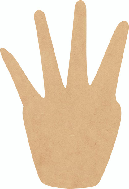 Wood Hand Craft Cutout, Unfinished MDF Hand Shape, DIY  VBS