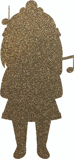 Acrylic Christmas Carol Girl Cutout, Blank Holiday Glitter Shape