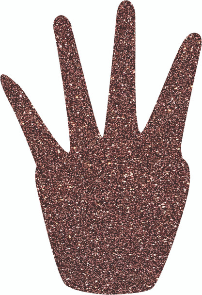 Hand with Fingers Up Acrylic Cutout, Glitter Acrylic Blank Shape