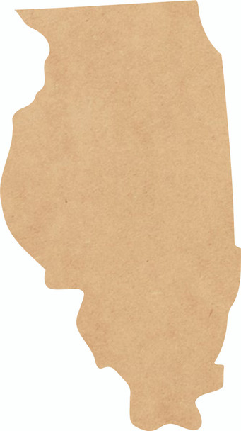 Illinois Wood State Shape, Unfinished MDF Craft State Cutout, DIY Illinois Wood State Shape, Unfinished MDF Craft State Cutout, DIY
