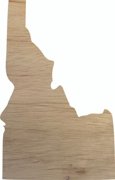 Idaho Wooden State Cutout, Unfinished Real Wood State Shape, Craft