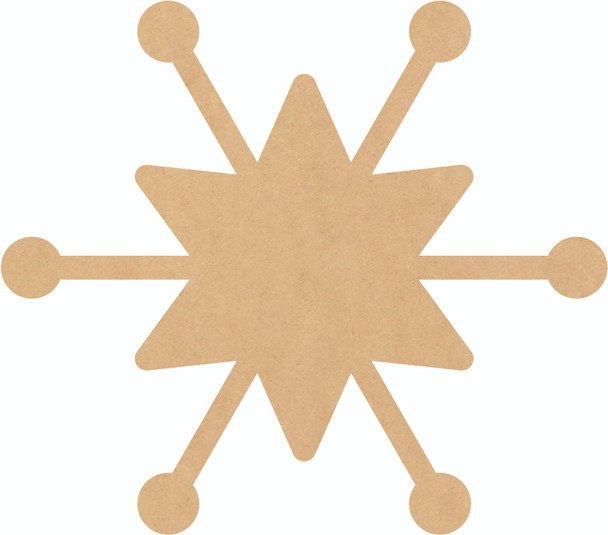 Wooden Snowflake Winter Shape, Paintable Christmas Cutout Craft