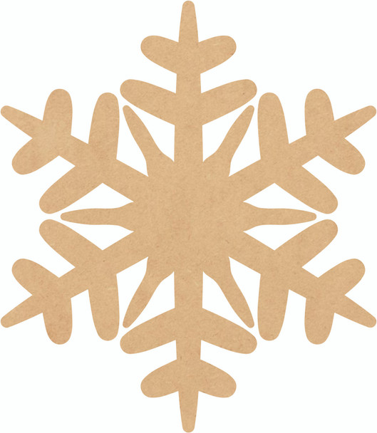 Unfinished Snowflake Craft Cutout, Paintable Winter Shape, DIY