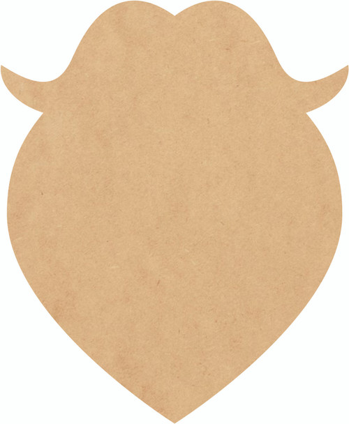 Blank Santa's Beard Wood Cutout, Unfinished MDF Beard Shape