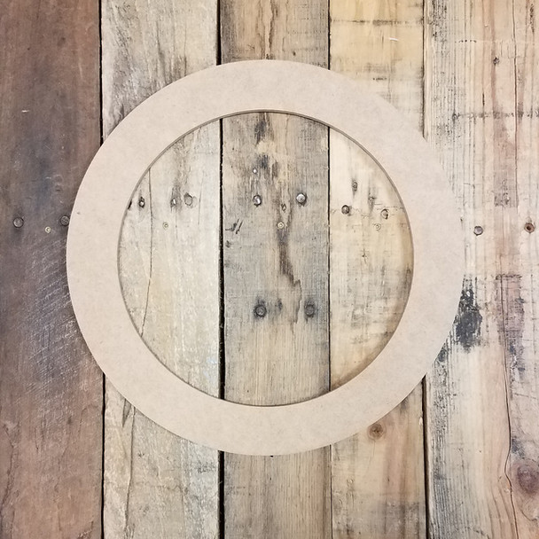 Circle Ring Border Shape, Unfinished Wooden Circle Cutout, MDF Round DIY