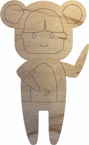 Halloween Kid Costume Cutout, Unfinished Wooden Costume Shape