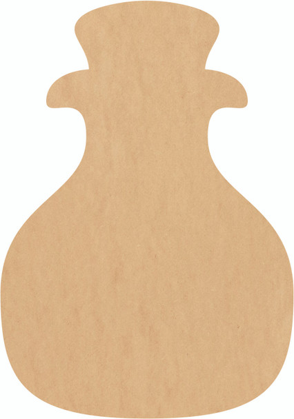 Wooden Glass Bottle DIY Shape, Unfinished Halloween Cutout