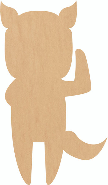 Halloween Fox Costume Wood Shape, Unfinished Cutout